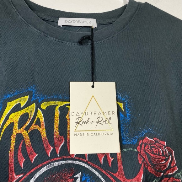DAYDREAMER NWT Grateful Dead Steal Your Face of Roses Band Tee Retro Vintage - Picture 3 of 7